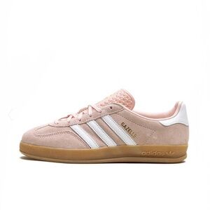 adidas Gazelle Pink and White Sneakers